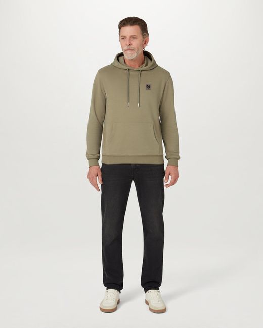Belstaff Green Men's Hoodie Cotton Fleece for men
