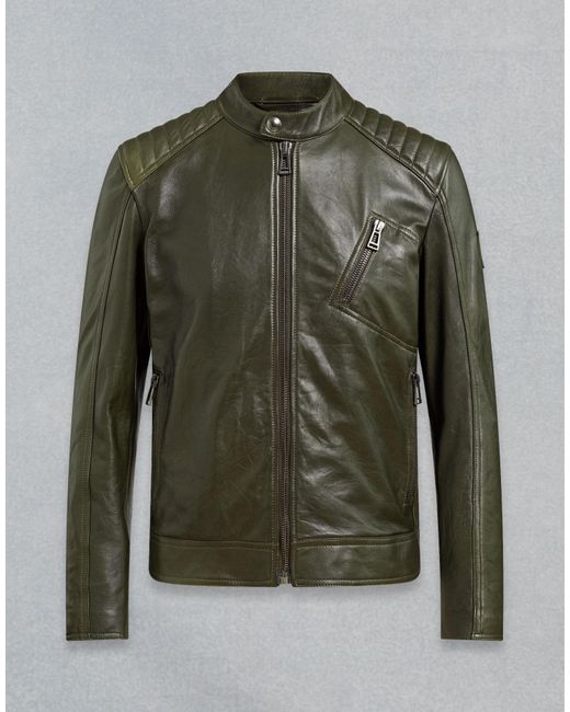 Belstaff Multicolor V Racer Leather Jacket for men