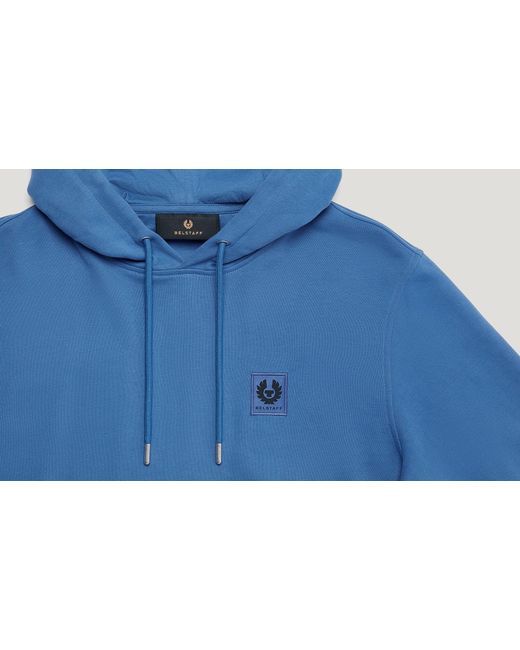 Belstaff Blue Men's Hoodie Cotton Fleece for men