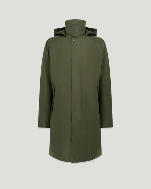 Belstaff Green Force Coat Tri Tech Shell for men