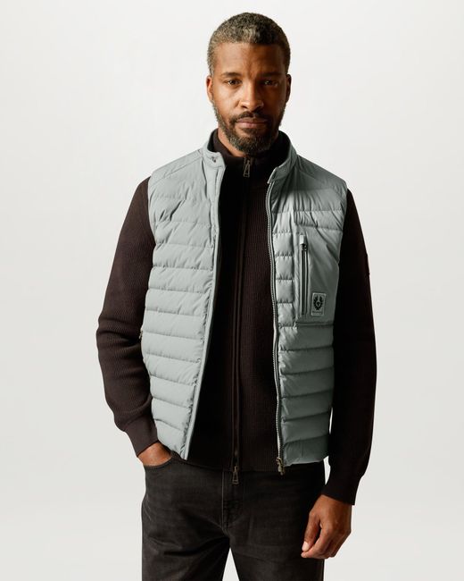 Belstaff Gray Men's Chassis Gilet Lightweight Stretch Down for men