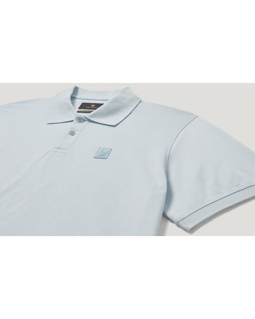 Belstaff Blue Men's Steel Polo Cotton Jersey for men