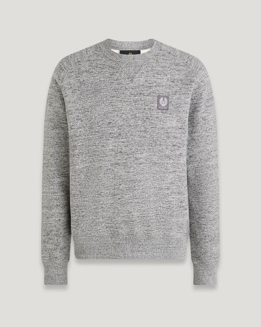 Belstaff Gray Assembly Crewneck Sweatshirt for men