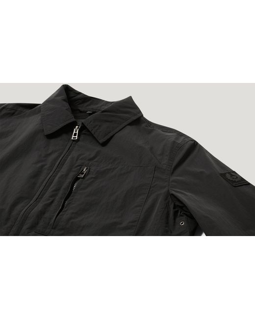 Belstaff Black Grid Overshirt for men