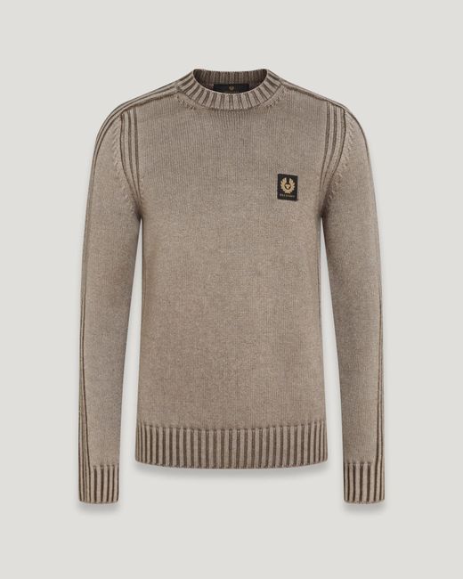 Belstaff Gray Watch Crewneck Jumper for men