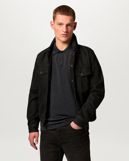 Belstaff Black Men's Valley Garment Dye Polo Cotton. Cotton for men