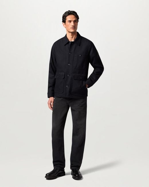 Belstaff Blue Men's Trail Overshirt Lambswool for men