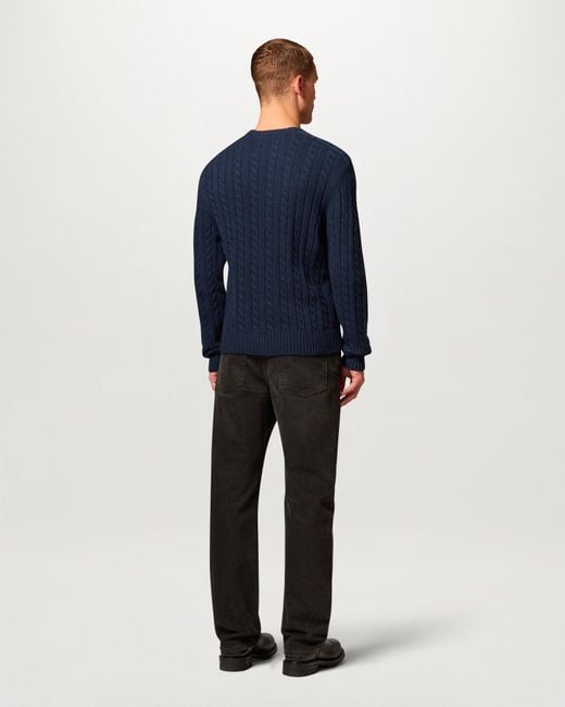 Belstaff Blue Men's Westport Crew Neck Wool Cotton Blend for men
