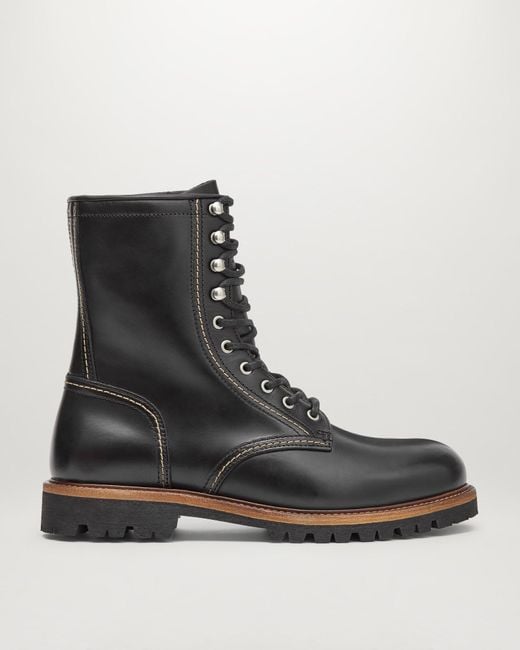 Belstaff Black Marshall Lace Up Boots for men