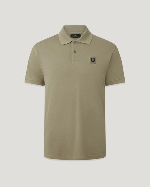 Belstaff Green Men's Polo Cotton Pique for men
