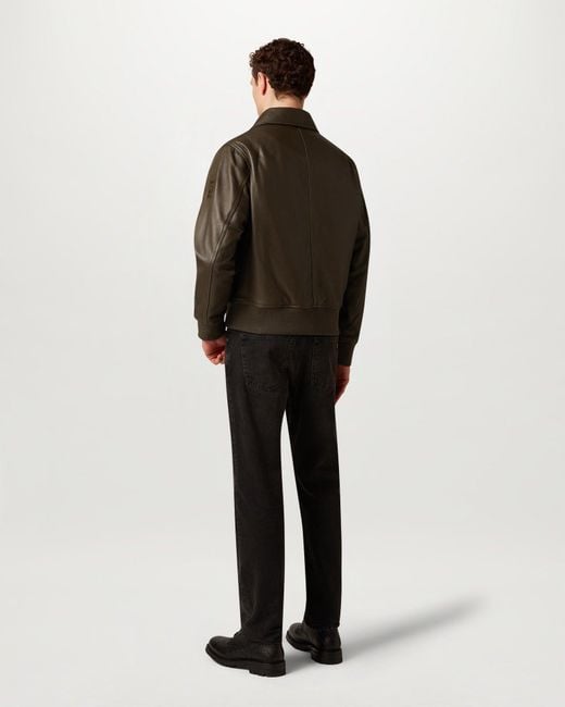 Belstaff Green Men's Pilot Jacket Oiled Nappa for men