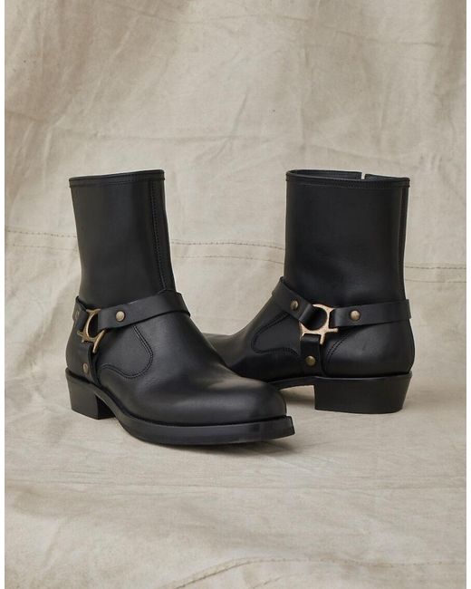 mens leather rider boots