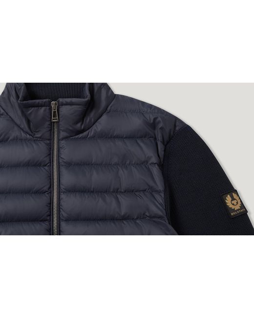 Belstaff Blue Men's Control Cardigan Hybrid Down Knit for men