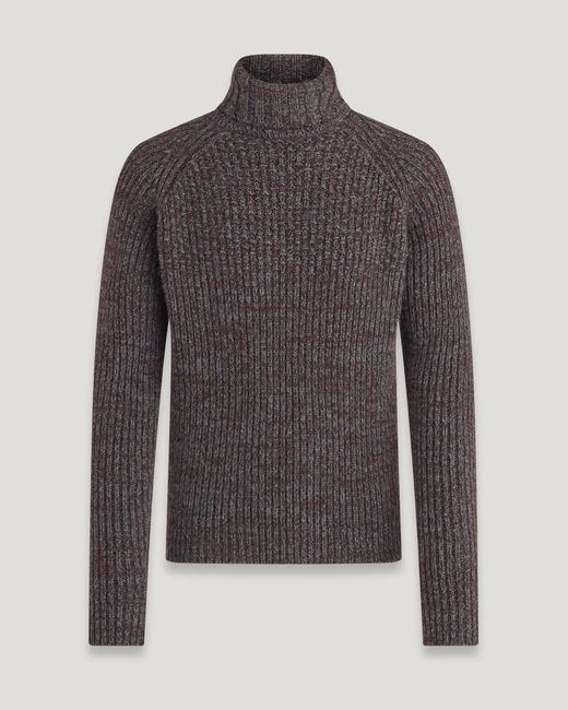 Belstaff Marine Roll Neck Jumper in Grey for Men Lyst UK