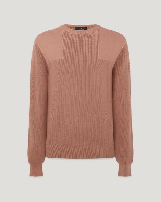 Belstaff Pink Commander Crewneck Jumper for men