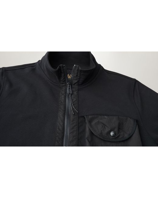 Belstaff Black Transit Full Zip Sweatshirt for men