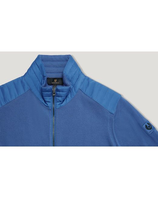 Belstaff Blue Men's Kelby Zip Cardigan Merino Wool for men