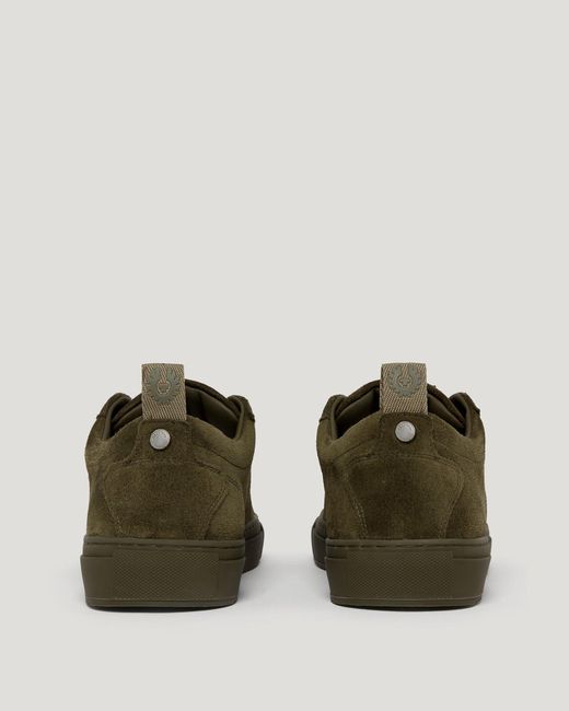 Belstaff Green Men's Fleming Trainer Suede for men