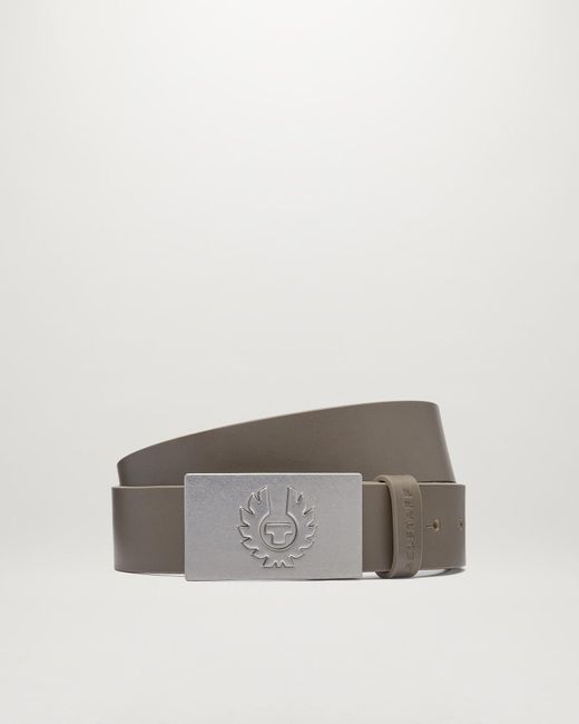 Cintura con fibbia phoenix calf leather di Belstaff in Gray da Uomo