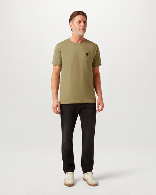 Belstaff Green Men's T-shirt Cotton Jersey for men