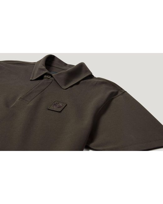 Belstaff Black Men's Curator Polo Cotton Pique for men