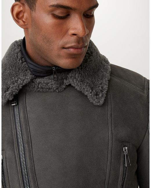 Belstaff Fraser Shearling Jacket in Gray for Men | Lyst