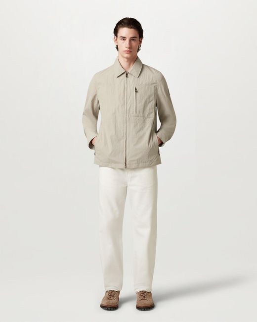 Belstaff Natural Men's Grid Overshirt Alpha Nylon for men
