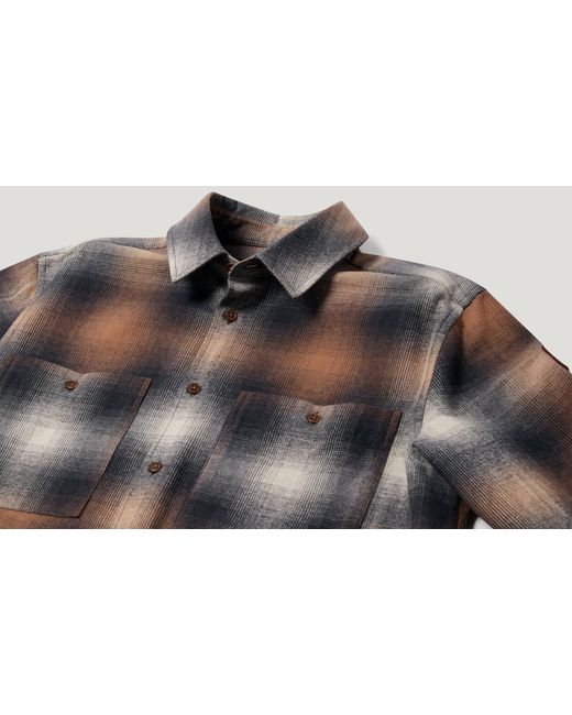 Belstaff Brown Men's Outpost Shirt Brushed Cotton Flannel for men
