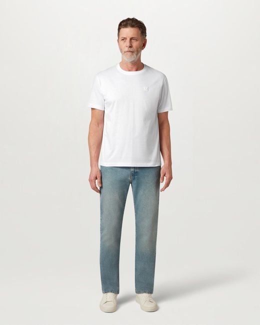 Belstaff White Men's Steel T-shirt Mercerised Cotton for men