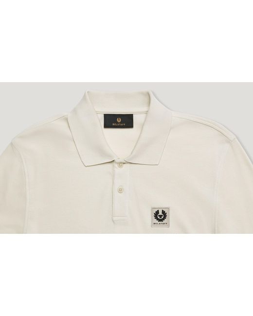 Belstaff Natural Men's Long Sleeved Polo Cotton Pique for men