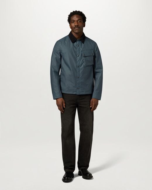 Belstaff Blue Men's Ground Jacket Waxed Cotton for men