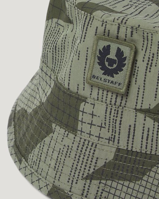 Belstaff Green Military Bucket Hat for men