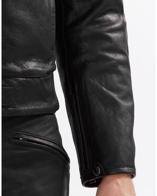 Belstaff Leather Lavant Blouson in Black for Men | Lyst