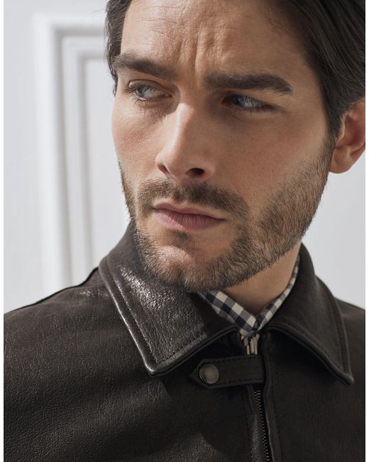 Belstaff Cooper Leather Jacket in Black for Men | Lyst UK