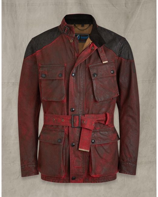 Belstaff Red Enduro Trialmaster Cotton Jacket for men