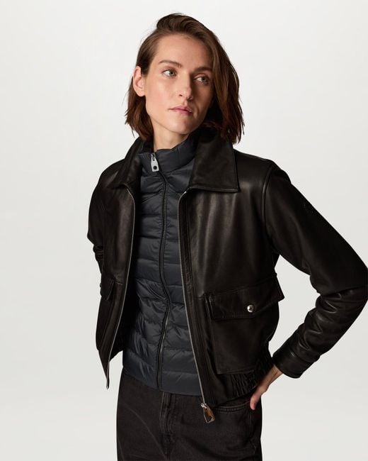 Belstaff Black Women's Cameron Zip Cardigan Merino Wool