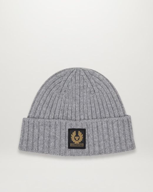 Belstaff Gray Watch Beanie Hat for men