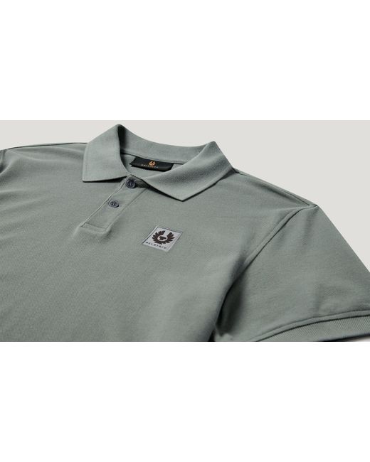 Belstaff Green Men's Polo Cotton Pique for men