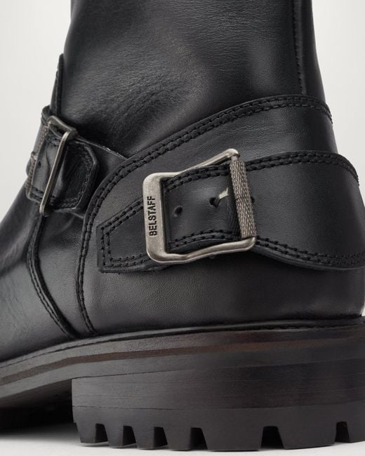 Belstaff Trialmaster reißverschluss-stiefel calf leather in Black für Herren