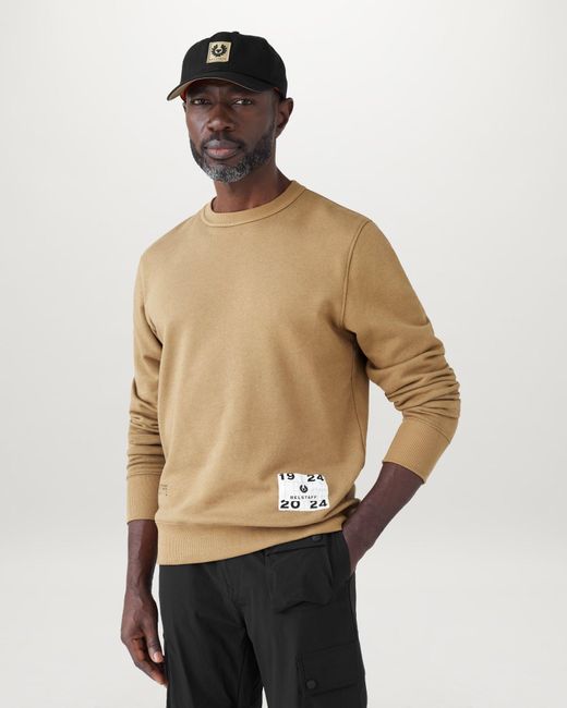Belstaff Natural Centenary Applique Label Sweatshirt for men