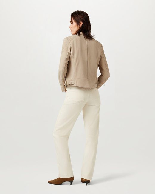 Belstaff Natural Women's Mollison Jacket Lightweight Suede