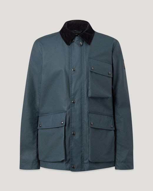 Belstaff Blue Men's Incline Jacket Waxed Cotton for men