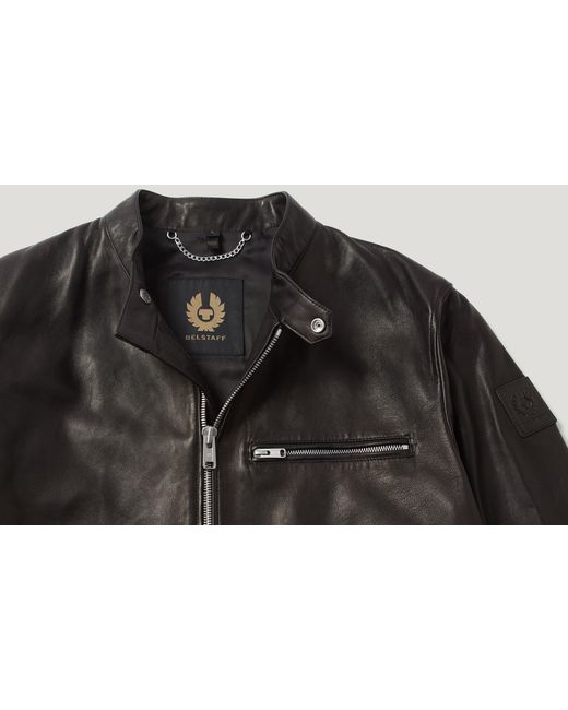 Belstaff Black Men's Track Racer Lamb Leather for men