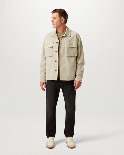 Belstaff Natural Men's Waymark Overshirt Flyweight Suede for men