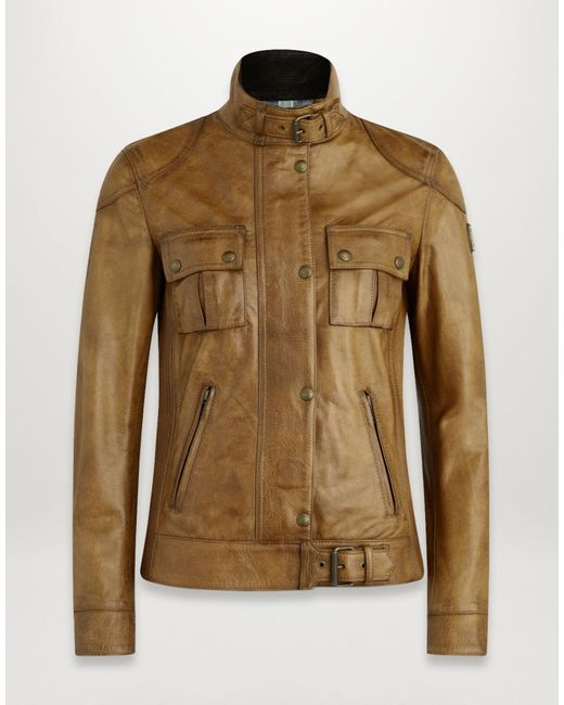Belstaff Multicolor Gangster Waxed Leather Jacket