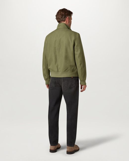 Belstaff Green Men's Helston Jacket Tailored Linen Cotton Twill for men