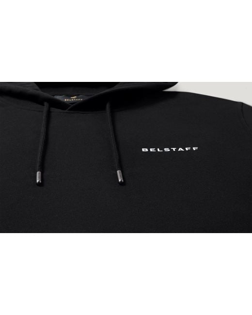 Belstaff Black Men's Border Hoodie Cotton Fleece for men