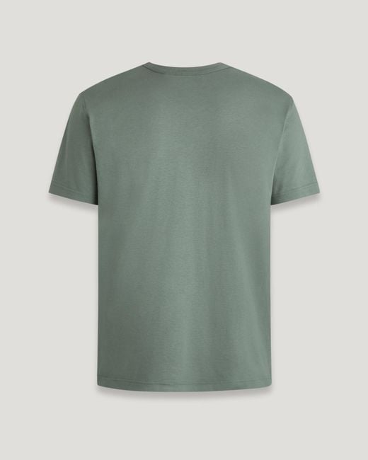 Belstaff Green Short Sleeved Logo Patch for men