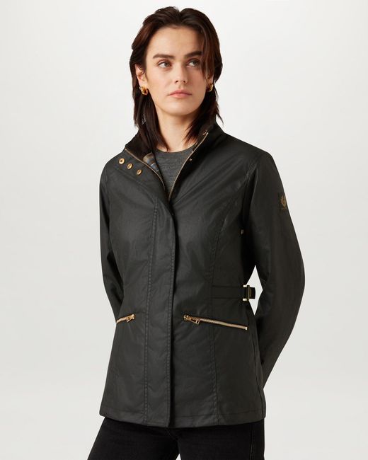 Belstaff Black Women's Madison Jacket Waxed Cotton