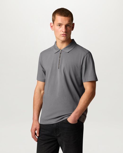 Belstaff Gray Men's Alloy Polo Cotton Jersey for men